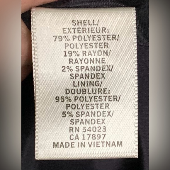 Banana Republic - Navy Sleeveless Midi Dress With Front Ruffle Detail - 0 Petite - Picture 8 of 8